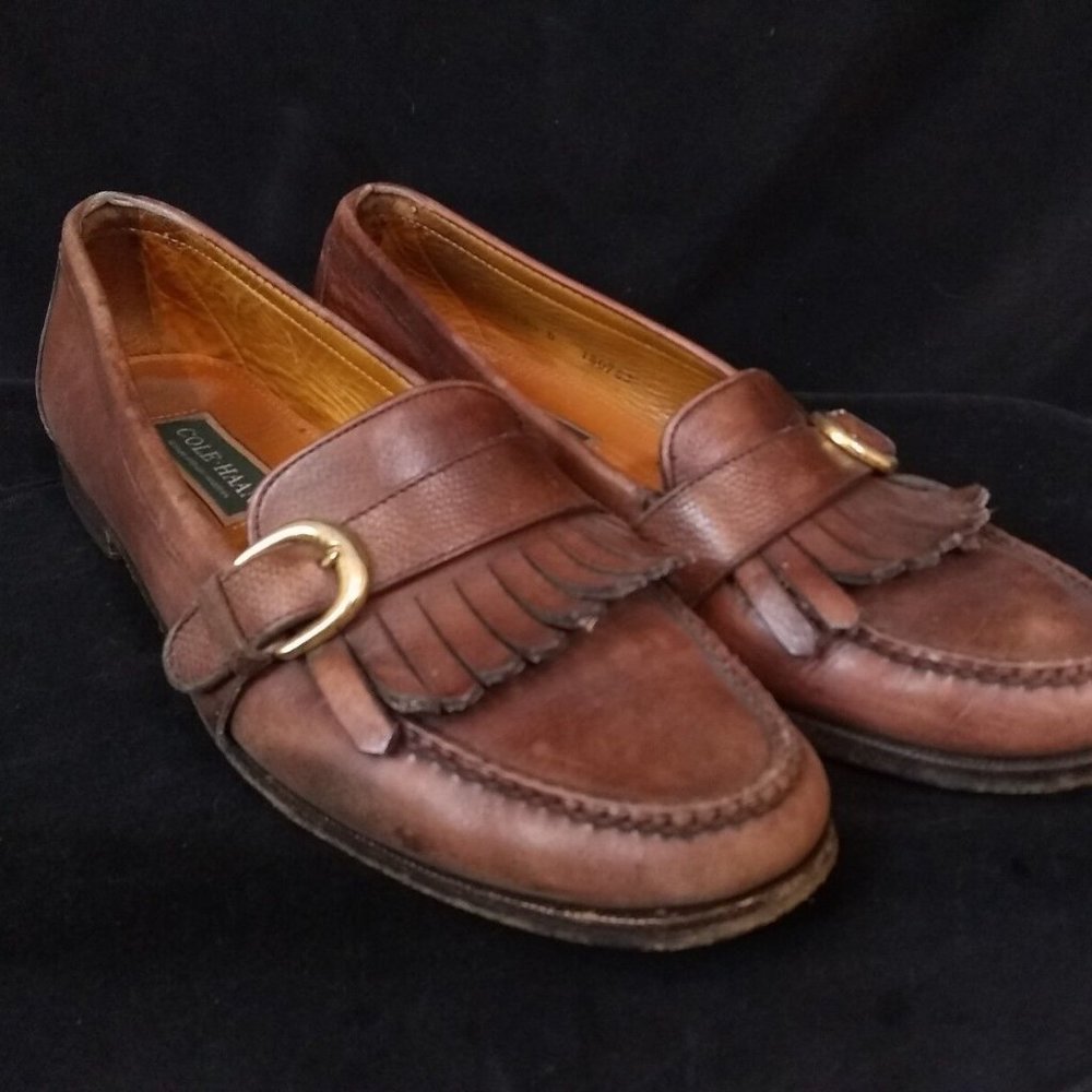 Cole Haan Loafers Slip Ons Mens 10.5 Hand Sewn Leather Nice